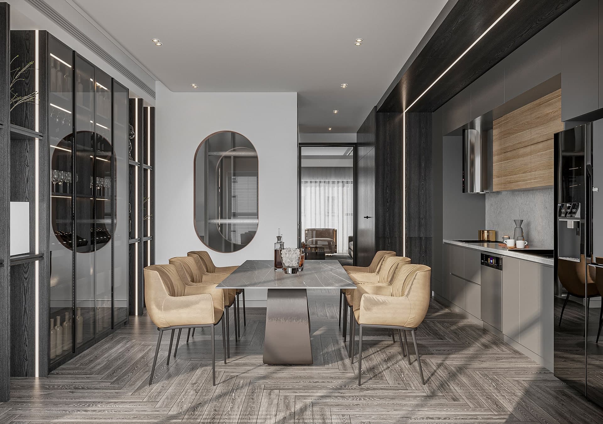 Industrial elegance condo